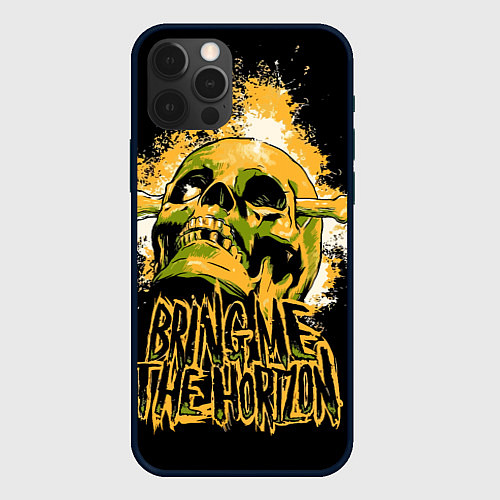 Чехол iPhone 12 Pro Max Bring Me the Horizon Череп / 3D-Черный – фото 1