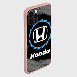 Чехол для iPhone 12 Pro Max Honda в стиле Top Gear со следами шин на фоне, цвет: 3D-светло-розовый — фото 2