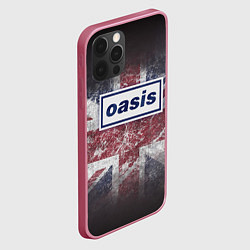 Чехол для iPhone 12 Pro Max OASIS - брит-поп, цвет: 3D-малиновый — фото 2