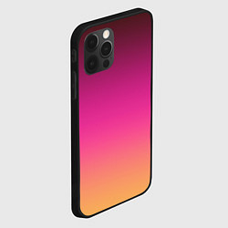 Чехол для iPhone 12 Pro Max Оранжево-пурпурный градиент, цвет: 3D-черный — фото 2