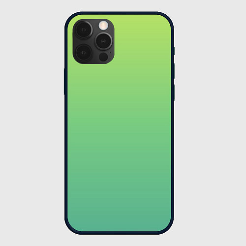 Чехол iPhone 12 Pro Max Shades of Green GRADIENT / 3D-Черный – фото 1