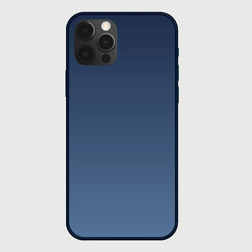 Чехол iPhone 12 Pro Max Gradient Dark Blue / 3D-Черный – фото 1