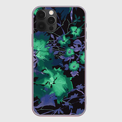Чехол для iPhone 12 Pro Max Цветочная авангардная композиция, цвет: 3D-серый