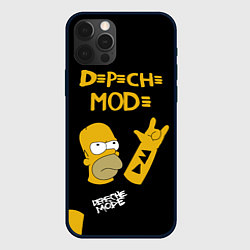 Чехол для iPhone 12 Pro Max Depeche Mode Гомер Симпсон рокер, цвет: 3D-черный