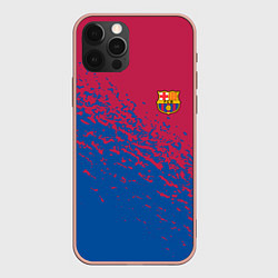 Чехол для iPhone 12 Pro Max Barcelona маленькое лого, цвет: 3D-светло-розовый