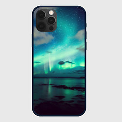 Чехол для iPhone 12 Pro Max Aurora borealis, цвет: 3D-черный