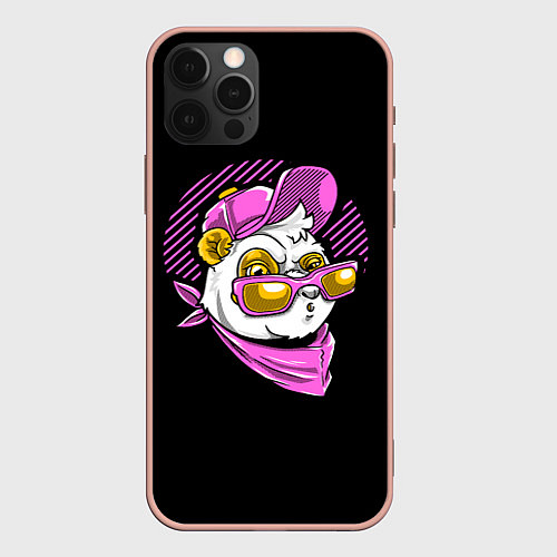 Чехол iPhone 12 Pro Max KOTOFEY WITH GLASSES / 3D-Светло-розовый – фото 1