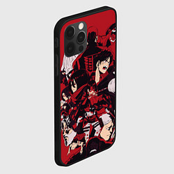 Чехол для iPhone 12 Pro Max АТАКА ТИТАНОВ КРАСНЫЙ фонAttack on Titan, цвет: 3D-черный — фото 2