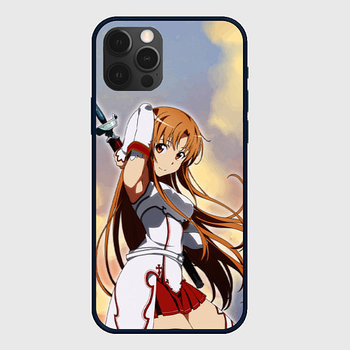 Чехол iPhone 12 Pro Max Асуна Юки - Sword Art Online / 3D-Черный – фото 1