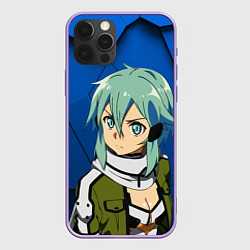 Чехол для iPhone 12 Pro Max Синон из Sword Art Online, цвет: 3D-сиреневый