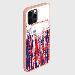 Чехол для iPhone 12 Pro Max АТЛЕТИКО МАДРИД ATLETICO MADRID краска, цвет: 3D-светло-розовый — фото 2