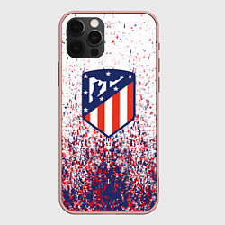 Чехол iPhone 12 Pro Max Atletico madrid logo брызги красок