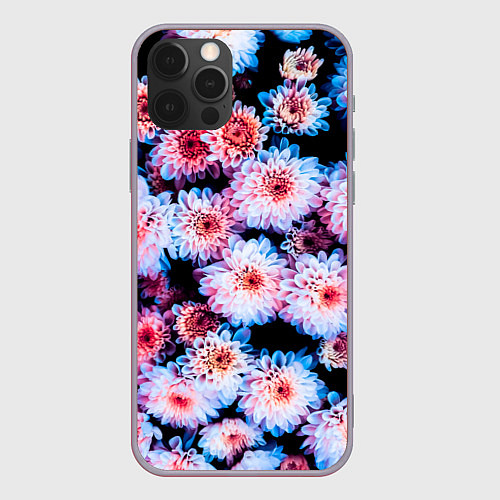 Чехол iPhone 12 Pro Max My Flowers / 3D-Серый – фото 1