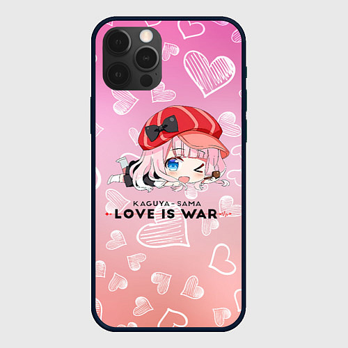 Чехол iPhone 12 Pro Max Цубамэ Коясу Kaguya-sama: Love is War / 3D-Черный – фото 1