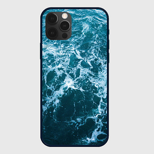 Чехол iPhone 12 Pro Max Blue ocean / 3D-Черный – фото 1