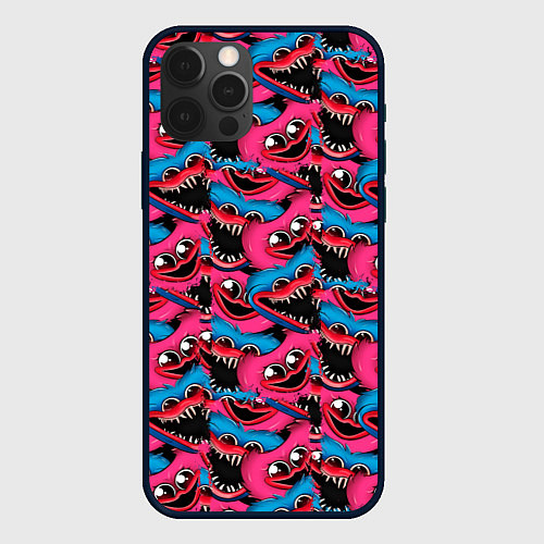 Чехол iPhone 12 Pro Max POPPY PLAYTIME HAGGY WAGGY AND KISSY MISSY ПАТТЕРН / 3D-Черный – фото 1