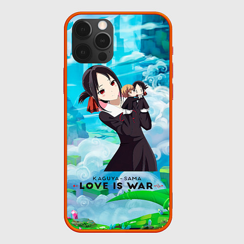 Чехол iPhone 12 Pro Max Госпожа Кагуя Love is war Синомия / 3D-Красный – фото 1