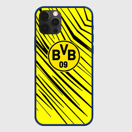 Чехол iPhone 12 Pro Max Borussia боруссия абстрактный фон желтый / 3D-Тёмно-синий – фото 1