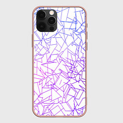 Чехол для iPhone 12 Pro Max Geometric Distortion, цвет: 3D-светло-розовый