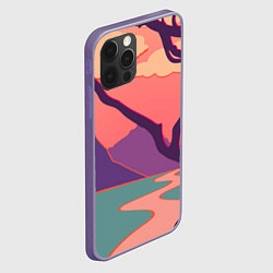 Чехол для iPhone 12 Pro Max Оранжевое небо, цвет: 3D-серый — фото 2