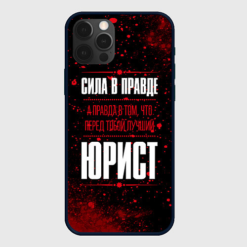 Чехол iPhone 12 Pro Max Надпись: сила в правде, а правда в том, что перед / 3D-Черный – фото 1