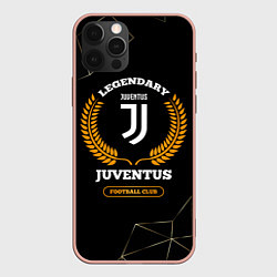 Чехол для iPhone 12 Pro Max Лого Juventus и надпись Legendary Football Club на, цвет: 3D-светло-розовый