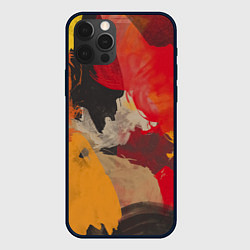 Чехол для iPhone 12 Pro Max Мазки Акварелью, цвет: 3D-черный