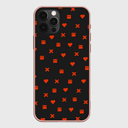 Чехол iPhone 12 Pro Max Love Death and Robots red pattern