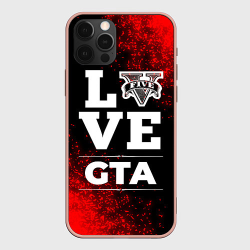 Чехол iPhone 12 Pro Max GTA Love Классика / 3D-Светло-розовый – фото 1