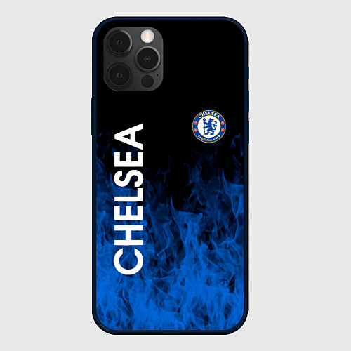 Чехол iPhone 12 Pro Max Chelsea пламя / 3D-Черный – фото 1