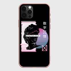 Чехол для iPhone 12 Pro Max Digital Love, цвет: 3D-светло-розовый