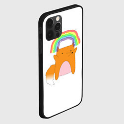 Чехол для iPhone 12 Pro Max Rainbow Fox, цвет: 3D-черный — фото 2