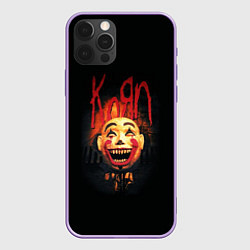 Чехол для iPhone 12 Pro Max KoЯn Korn обложка, цвет: 3D-сиреневый