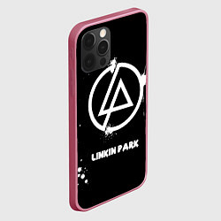 Чехол для iPhone 12 Pro Max Linkin Park логотип краской, цвет: 3D-малиновый — фото 2