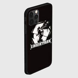 Чехол для iPhone 12 Pro Max Linkin Park рисунок баллончиком, цвет: 3D-черный — фото 2