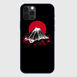 Чехол для iPhone 12 Pro Max Гора Фудзи Цветение сакуры, цвет: 3D-черный