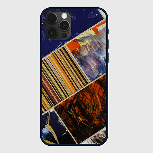 Чехол iPhone 12 Pro Max Нарезка Из Постеров / 3D-Черный – фото 1