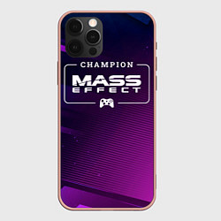 Чехол для iPhone 12 Pro Max Mass Effect Gaming Champion: рамка с лого и джойст, цвет: 3D-светло-розовый