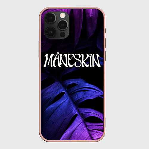 Чехол iPhone 12 Pro Max Maneskin Neon Monstera / 3D-Светло-розовый – фото 1