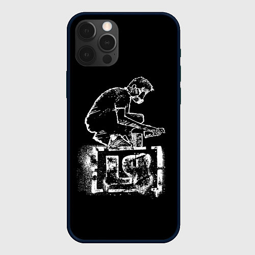 Чехол iPhone 12 Pro Max Linkin Park граффити / 3D-Черный – фото 1