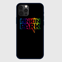 Чехол для iPhone 12 Pro Max Linkin Park neon, цвет: 3D-черный