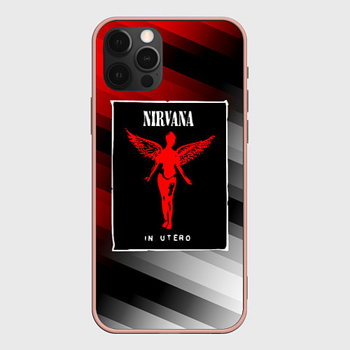 Чехол iPhone 12 Pro Max NIRVANA in utero - НИРВАНА / 3D-Светло-розовый – фото 1