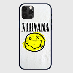 Чехол iPhone 12 Pro Max Nirvana логотип гранж