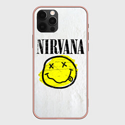 Чехол iPhone 12 Pro Max Nirvana логотип гранж