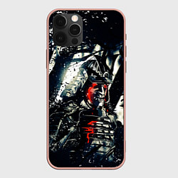 Чехол для iPhone 12 Pro Max Кровавые слезы самурая, цвет: 3D-светло-розовый