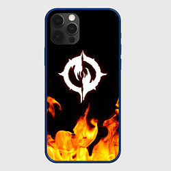 Чехол для iPhone 12 Pro Max Chaoseum Чаосеум Fire, цвет: 3D-тёмно-синий