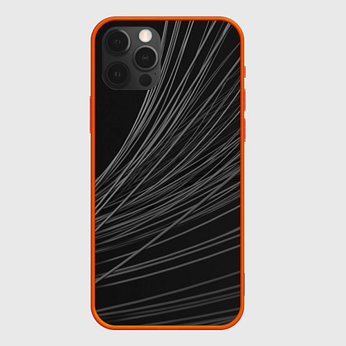 Чехол iPhone 12 Pro Max Стальные Прутья / 3D-Красный – фото 1