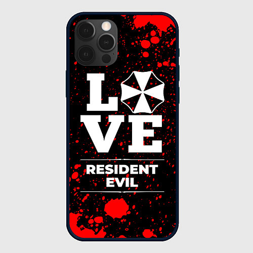 Чехол iPhone 12 Pro Max Resident Evil Love Классика / 3D-Черный – фото 1