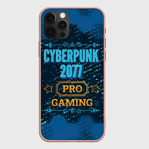 Чехол iPhone 12 Pro Max Игра Cyberpunk 2077: PRO Gaming / 3D-Светло-розовый – фото 1
