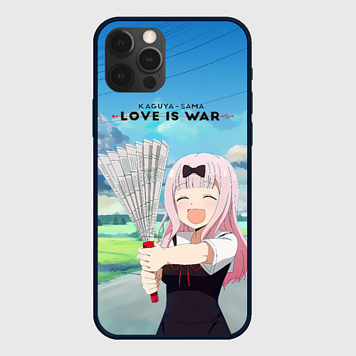 Чехол iPhone 12 Pro Max Love is war / 3D-Черный – фото 1